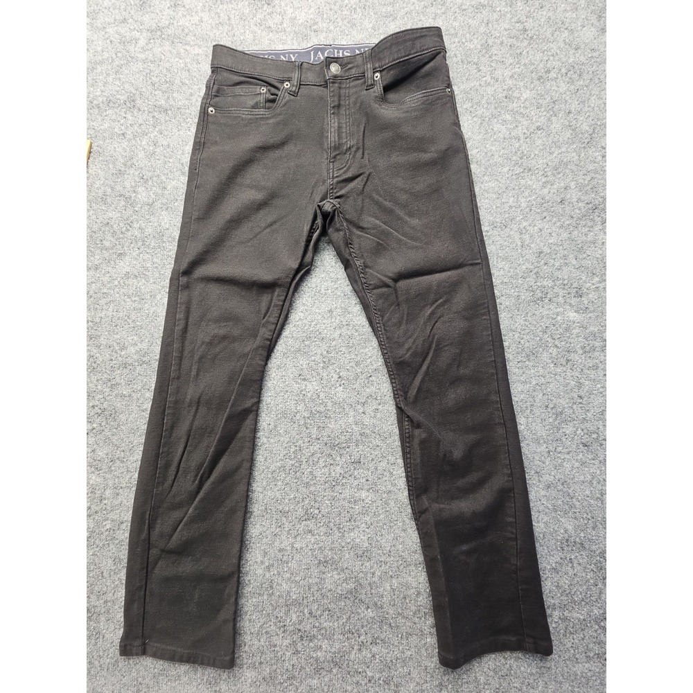 Jachs New York Size 32x29 5 Pocket Straight Fit Stretch Pants -Black